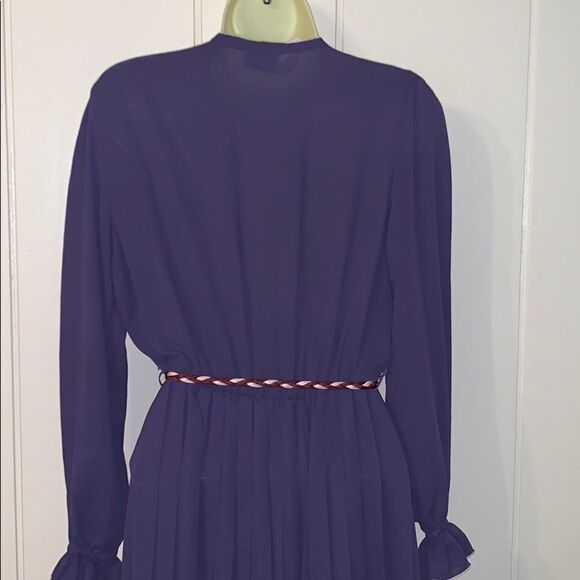 Vtg 60s/70s Lady Carol purple chiffon dress - Picture 5 of 8